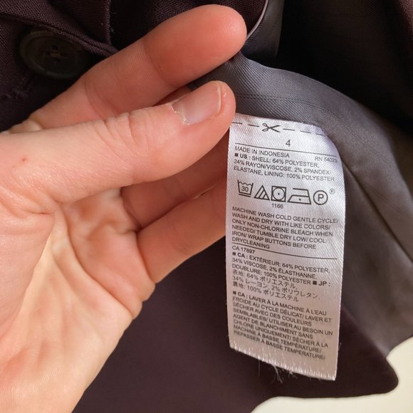 Banana Republic Blazer Burgundy Office Siren Business Casual Size 4 Small - Picture 12 of 15